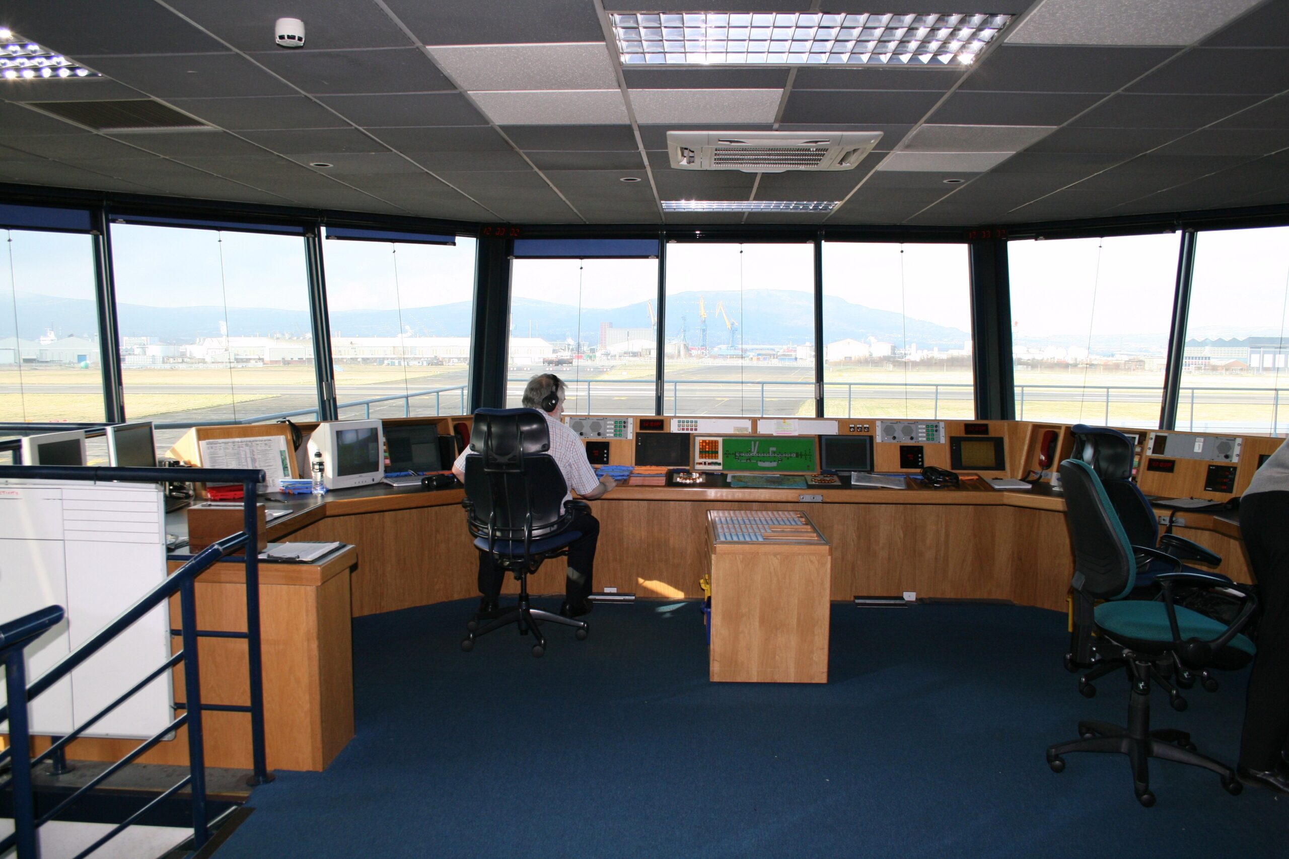air traffic control room with custom control room furniture