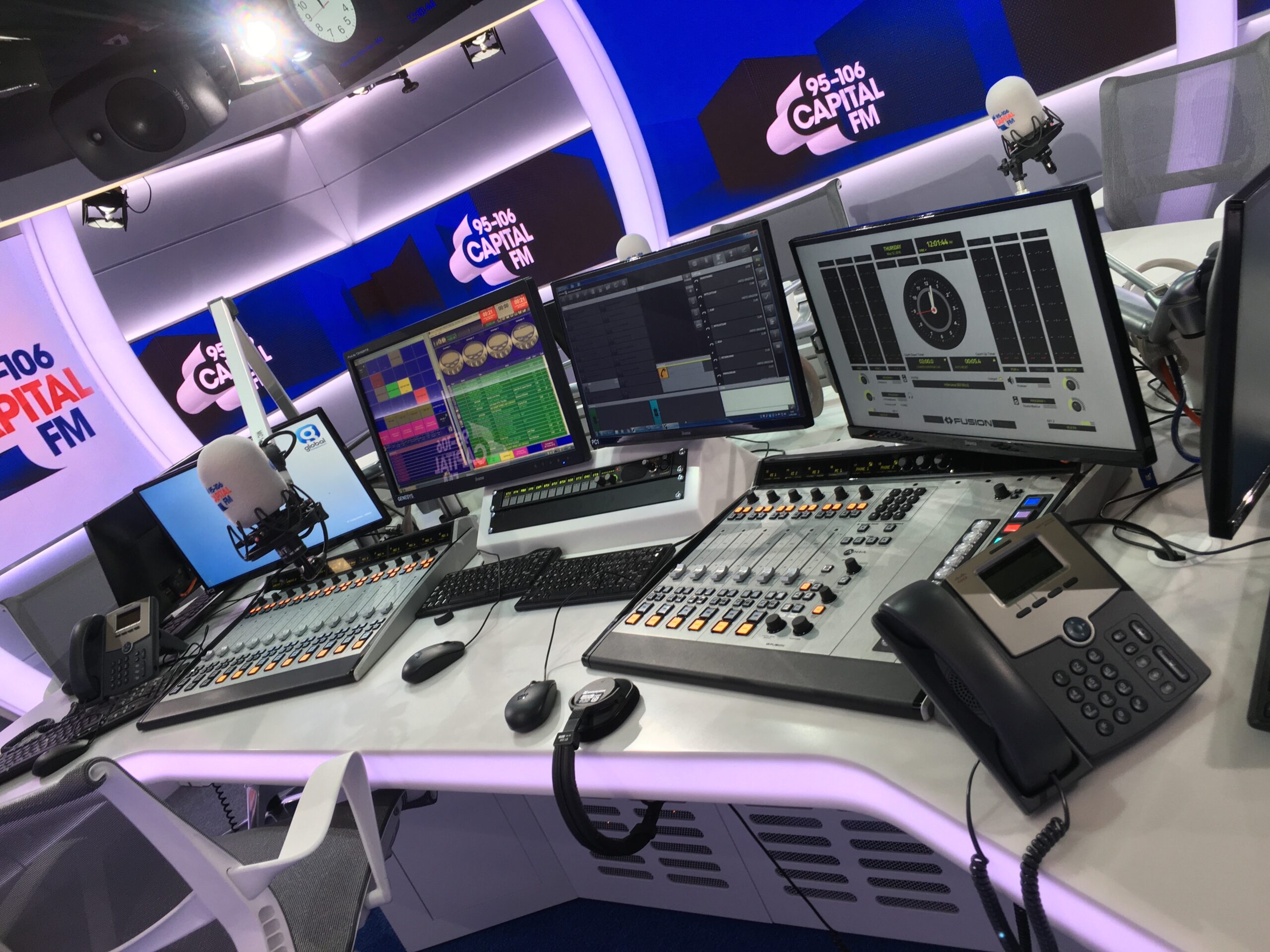 Capital FM custom broadcasting desk