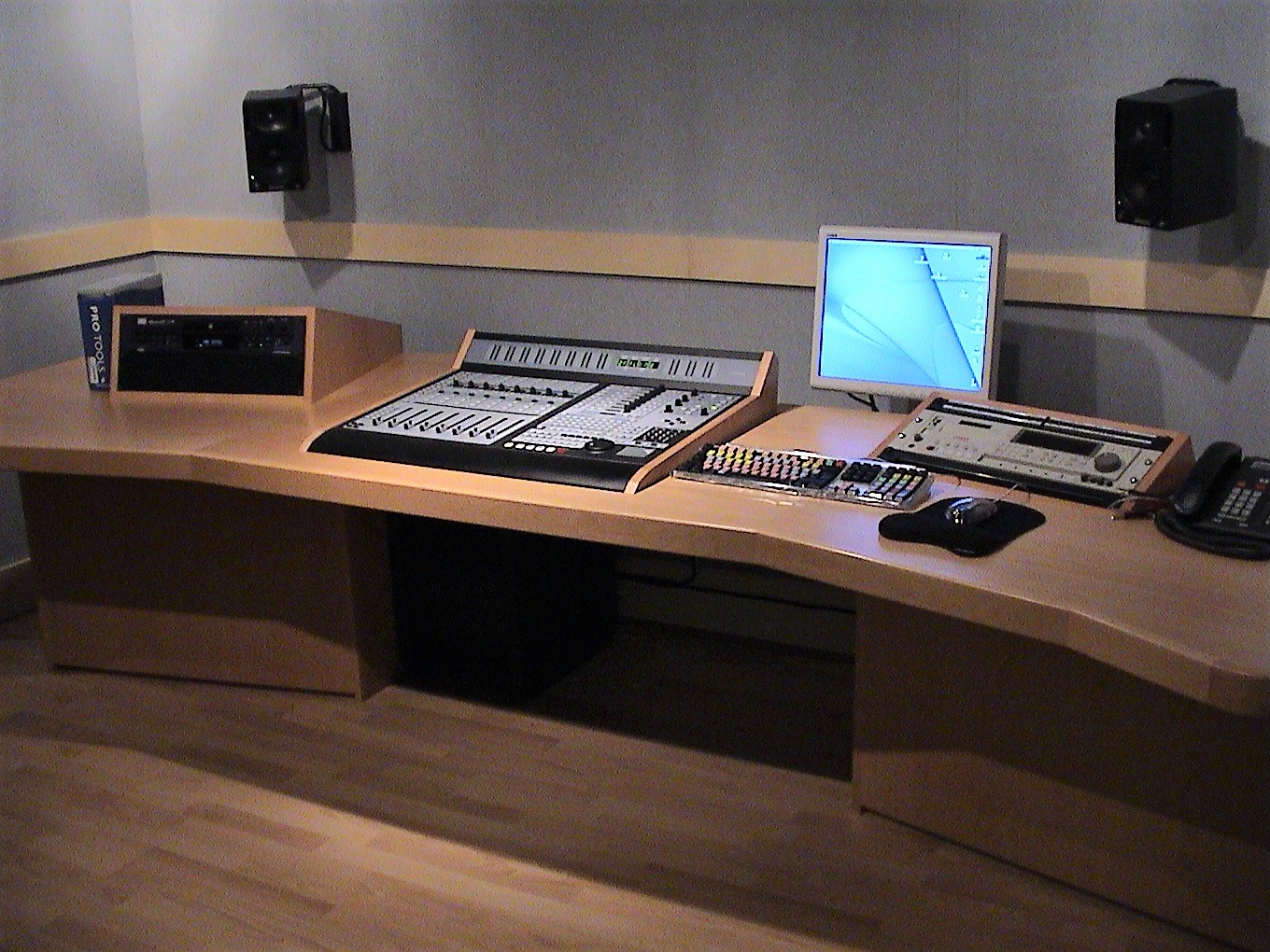 edit desk with mixing bay