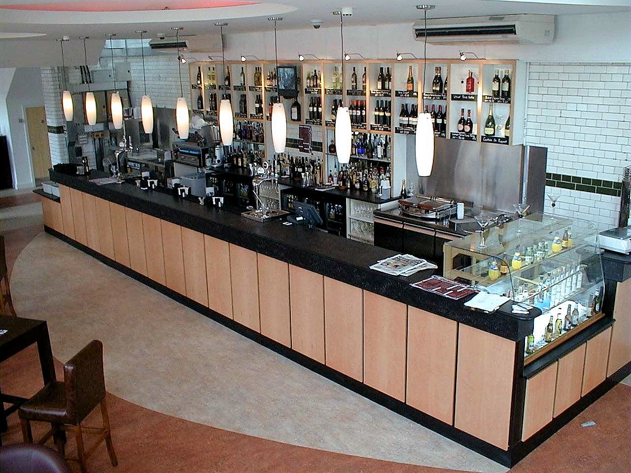 bespoke counter installed in gastro bar