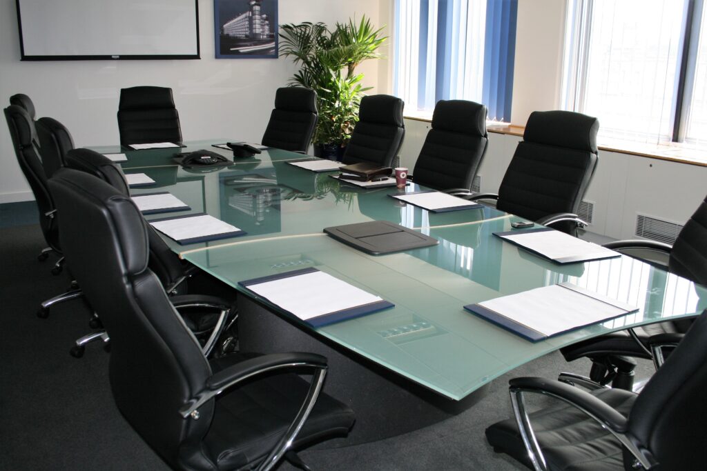 Glass Top Meeting Boardroom Table