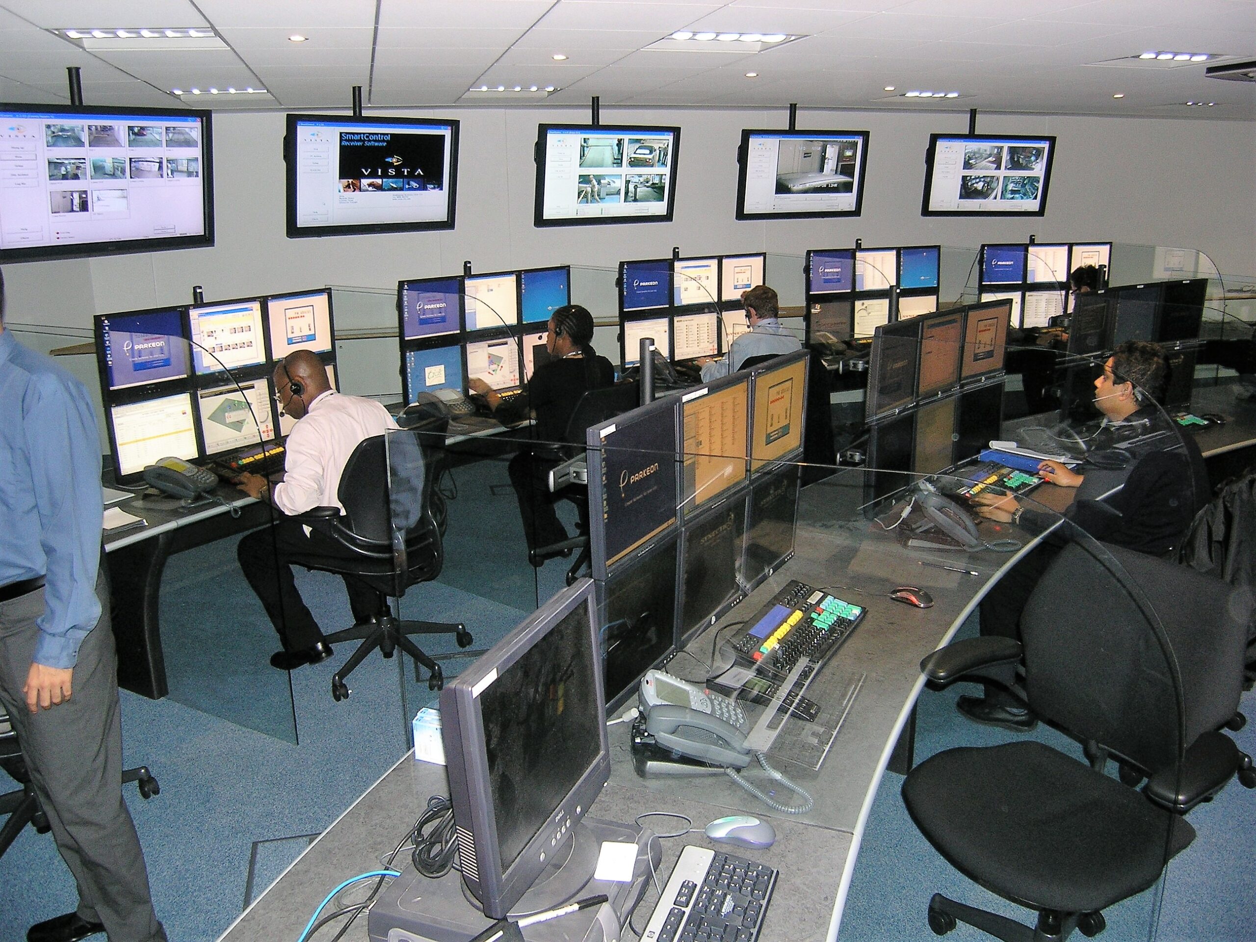 control room centre with bespoke security furniture