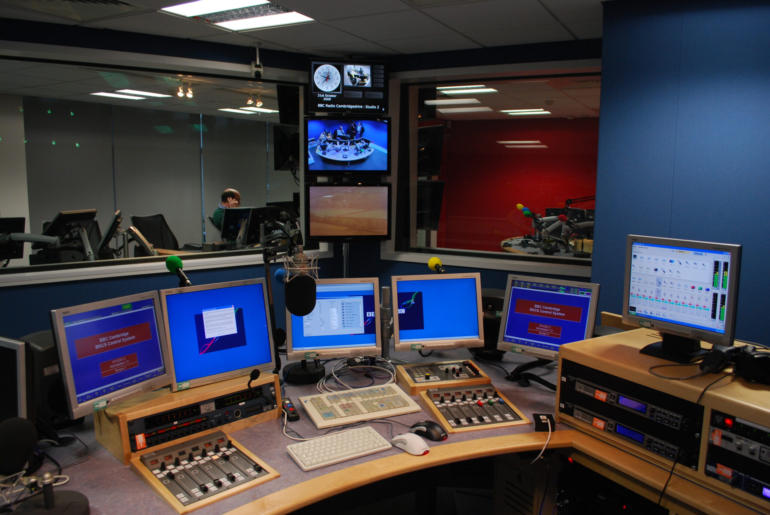radio studio furniture with mixing bays