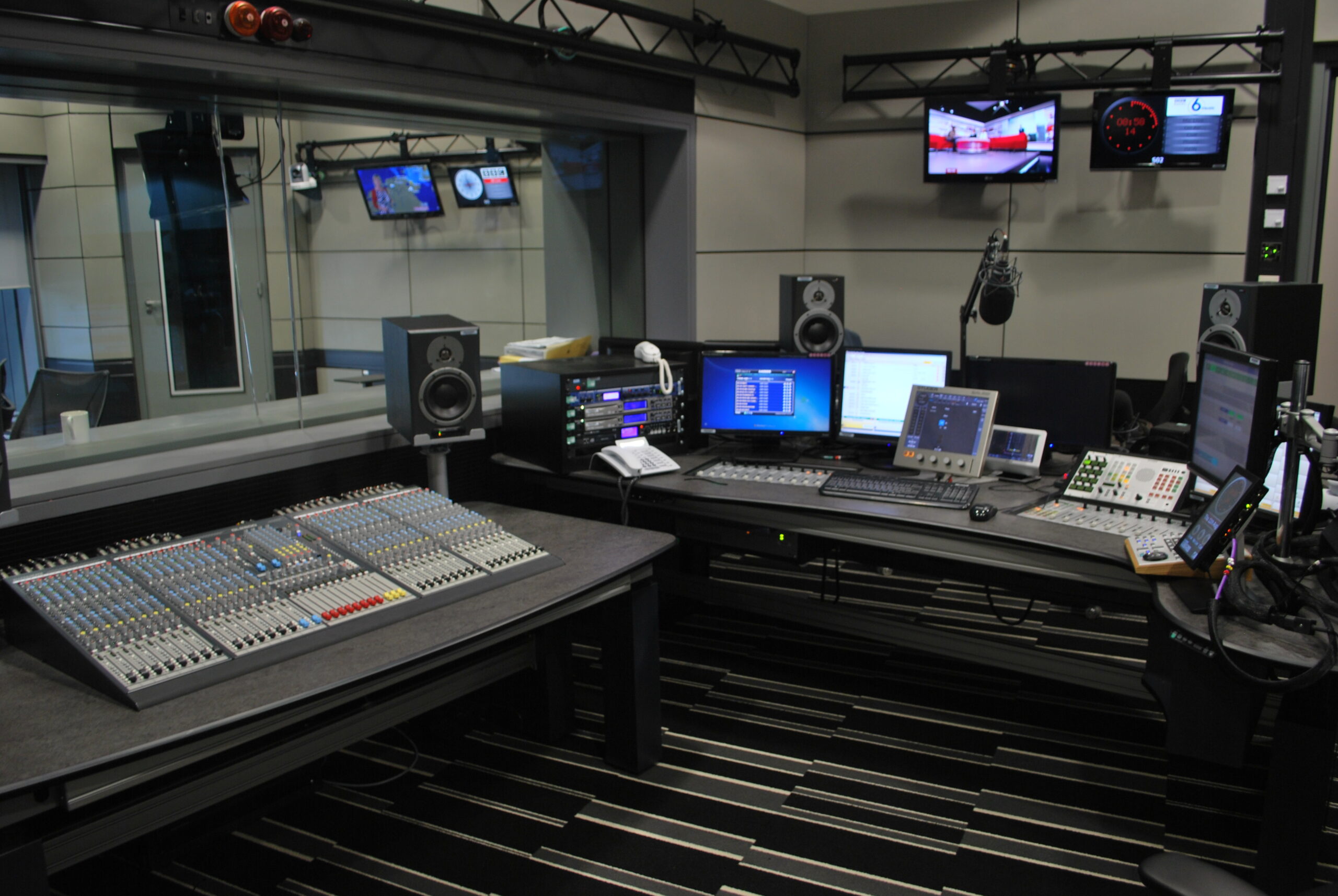 music studio control console